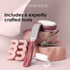 image:imageJAPONESQUE 6Pieces Value Pedicure Set Includes  Toenail Clipper Metal Callus Smoother Exfoliating Pumice Stone Scrub Brush amp 2 Toe Separators