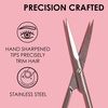 image:imageJAPONESQUE Beauty Scissors for Trimming Facial Hair Brow and Nail Care with UltraSharp SalonQuality Stainless Steel Blades Curved for Safety and Precision1 Count Pack of 1