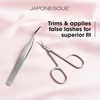 image:imageJAPONESQUE False Eyelash Applicator Kit Stainless Steel Scissors And Tweezer Applicator Duo  Two Piece Kit For Easy Natural Looking False Eyelashes Works On Strips and Lash Clusters