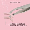 image:imageJAPONESQUE False Lash Applicator Tweezers  Lash Pad Cushioned Safety Tweezers  Dual Ended Lash Applicator Tool With Built In Stainless Steel Lash Comb