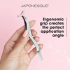 image:imageJAPONESQUE False Lash Applicator Tweezers  Lash Pad Cushioned Safety Tweezers  Dual Ended Lash Applicator Tool With Built In Stainless Steel Lash Comb
