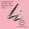 image:imageJAPONESQUE Fingernail amp Toenail Clippers Set with Salon Quality Sharp Blades Made from Stainless SteelStainless Handle
