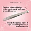 image:imageJAPONESQUE Shape amp Soothe Tweezer 2in1 Tool Slant Tweezer for Shaping amp Defining Brows amp Eye Soother for Reducing Puffiness