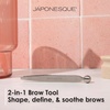 image:imageJAPONESQUE Shape amp Soothe Tweezer 2in1 Tool Slant Tweezer for Shaping amp Defining Brows amp Eye Soother for Reducing Puffiness
