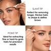 image:imageJAPONESQUE Slant and Point Tweezers Set for Defining and Shaping Brows Made with HandSharpened Stainless Ideal for TravelNatural Shimmer Set