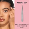 image:imageJAPONESQUE Slant and Point Tweezers Set for Defining and Shaping Brows Made with HandSharpened Stainless Ideal for TravelStandard Set