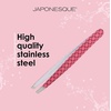 image:imageJAPONESQUE Soft Touch Slant Tweezer with Precision Crafted Hand Sharpened Tips for Shaping and Defining Brows Includes Protective Storage Pouch
