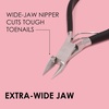 image:imageJAPONESQUE Soft Touch Toenail Clipper amp Cuticle Pusher Manicure Set for Salon Quality Results AntiSlip Grip Stainless Steel