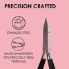 image:imageJAPONESQUE Soft Touch Toenail Clipper amp Cuticle Pusher Manicure Set for Salon Quality Results AntiSlip Grip Stainless Steel