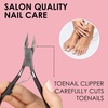 image:imageJAPONESQUE Soft Touch Toenail Clipper amp Cuticle Pusher Manicure Set for Salon Quality Results AntiSlip Grip Stainless Steel