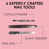 image:imageJAPONESQUE Travel Manicure Kit  6Piece Nail Tool Set in Compact Case for AtHome amp Travel Use