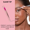 image:imageJaponesque Smart Guide Slant Tweezers  Precision Eyebrow Plucking Tool with Slant Tip Stainless Steel Hair Removal
