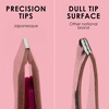 image:imageJaponesque Smart Guide Slant Tweezers  Precision Eyebrow Plucking Tool with Slant Tip Stainless Steel Hair Removal