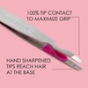 image:imageJaponesque Smart Guide Slant Tweezers  Precision Eyebrow Plucking Tool with Slant Tip Stainless Steel Hair Removal