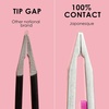 image:imageJaponesque Smart Guide Slant Tweezers  Precision Eyebrow Plucking Tool with Slant Tip Stainless Steel Hair Removal