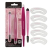 image:imageJAPONESQUE Brow Builder Kit  Includes Lamination Spatula 5 Brow Stencils and Brush for Gels Waxes and Eyebrow Makeup