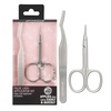 image:imageJAPONESQUE False Eyelash Applicator Kit Stainless Steel Scissors And Tweezer Applicator Duo  Two Piece Kit For Easy Natural Looking False Eyelashes Works On Strips and Lash Clusters