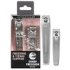 image:imageJAPONESQUE Fingernail amp Toenail Clippers Set with Salon Quality Sharp Blades Made from Stainless SteelStainless Handle
