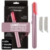 image:imageJAPONESQUE SKINTherapy LumeBlade Facial Dermaplane Razor with Soothing Red Light Therapy at the Blade Includes 2 Replacement Blades