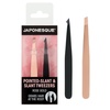 image:imageJAPONESQUE Tweezers Set 2 Pack Precision Slant Tip amp PointedSlant Tip