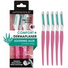 image:imageJaponesque Dermaplaner with Soothing Aloe Comfort Strip  Facial Dermaplane Razor Skin Tool with Ultra Precision Blade for Facial Hair Removal and Exfoliation 5pk