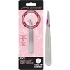 image:imageJaponesque Smart Guide Slant Tweezers  Precision Eyebrow Plucking Tool with Slant Tip Stainless Steel Hair Removal