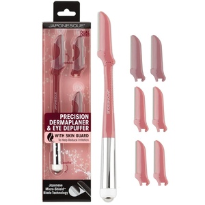 image:imageJAPONESQUE Dermaplaner and Cooling Eye Roller  Dermaplaner Replacement Blades 4Pack Bundle