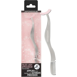 image:imageJAPONESQUE False Lash Applicator Tweezers  Lash Pad Cushioned Safety Tweezers  Dual Ended Lash Applicator Tool With Built In Stainless Steel Lash Comb